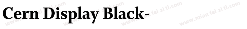 Cern Display Black字体转换